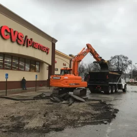 Excavation of CVS Pharmacy Parking Lot